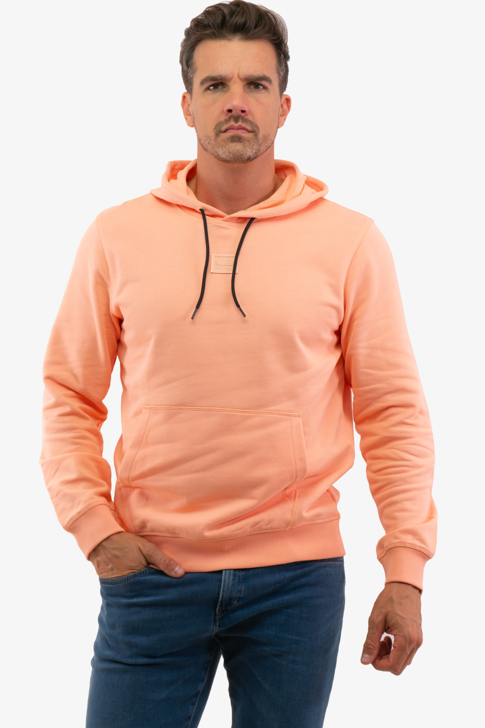 Hugo Boss Hooded Sweater in Peach color