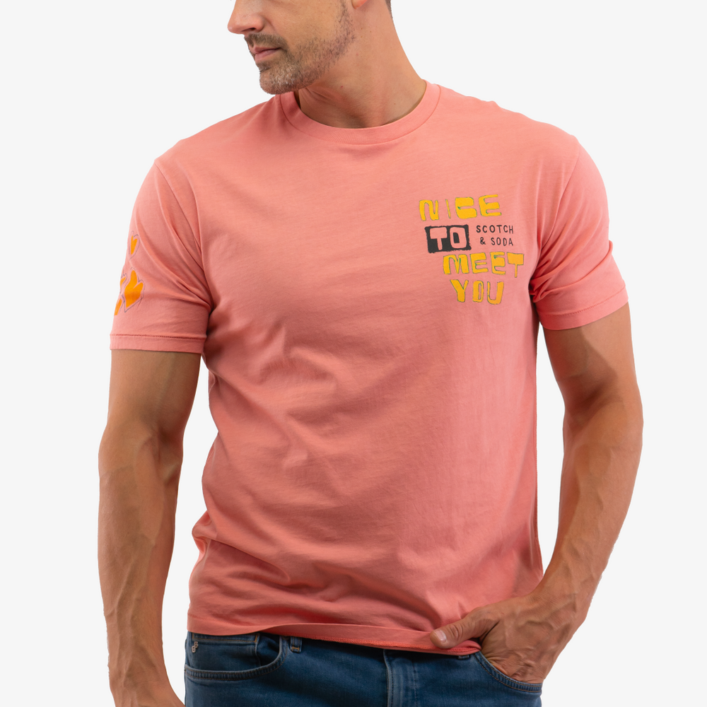 
                      
                        T-Shirt Scotch&Soda de couleur Corail
                      
                    