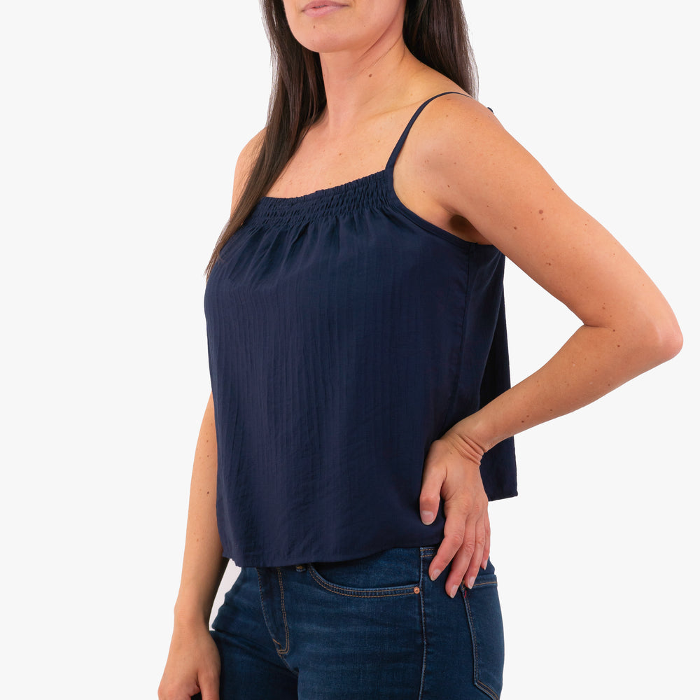 
                      
                        Lori Cream camisole in Navy color
                      
                    