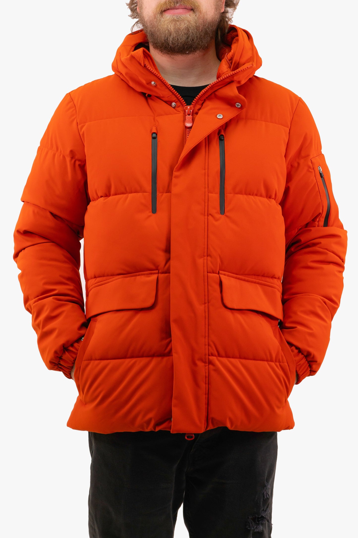 Alter Save The Duck Coat in Orange color (Duck-P30811M-70025)-v2