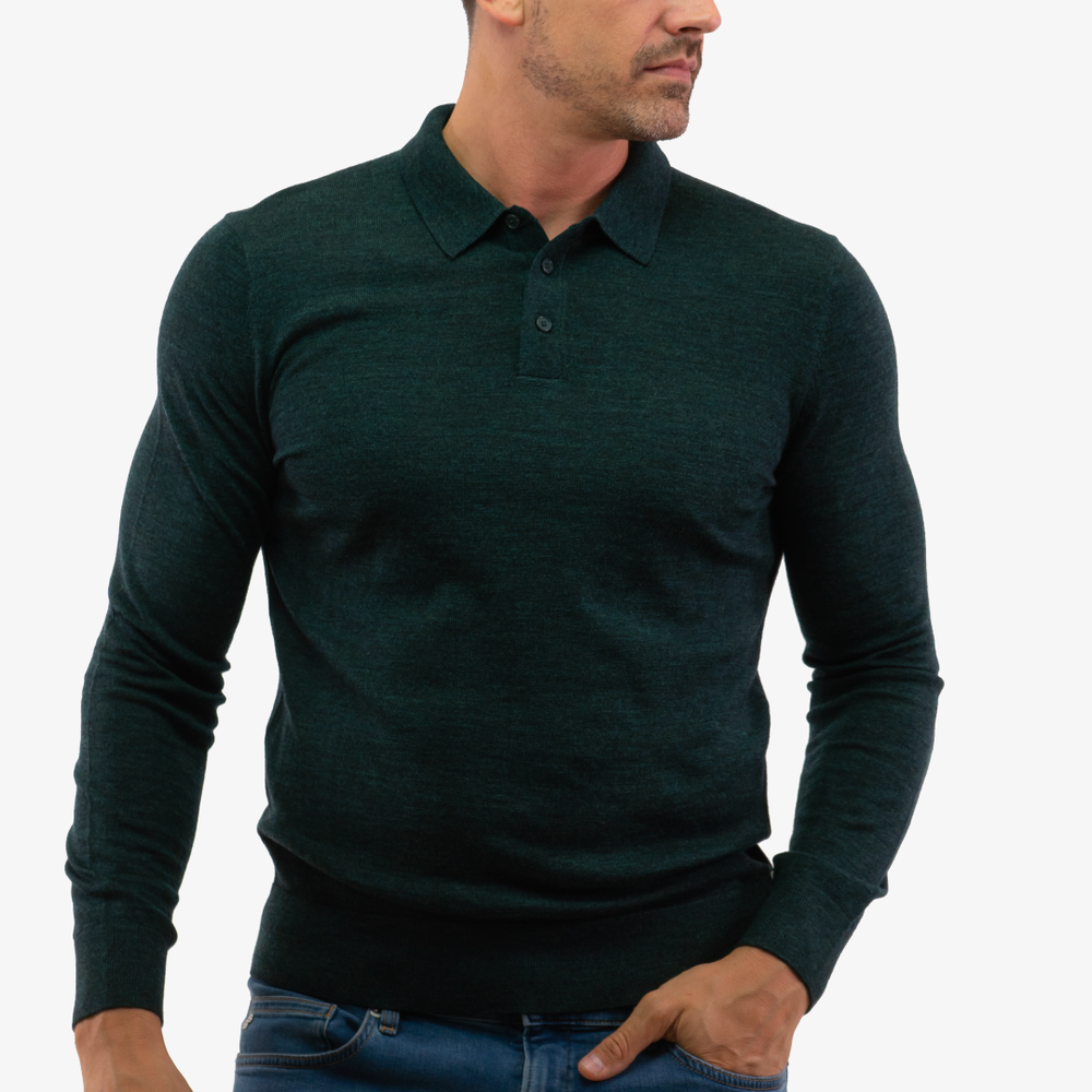 
                      
                        Chandail Polo Merino Michael Kors de couleur Jade
                      
                    