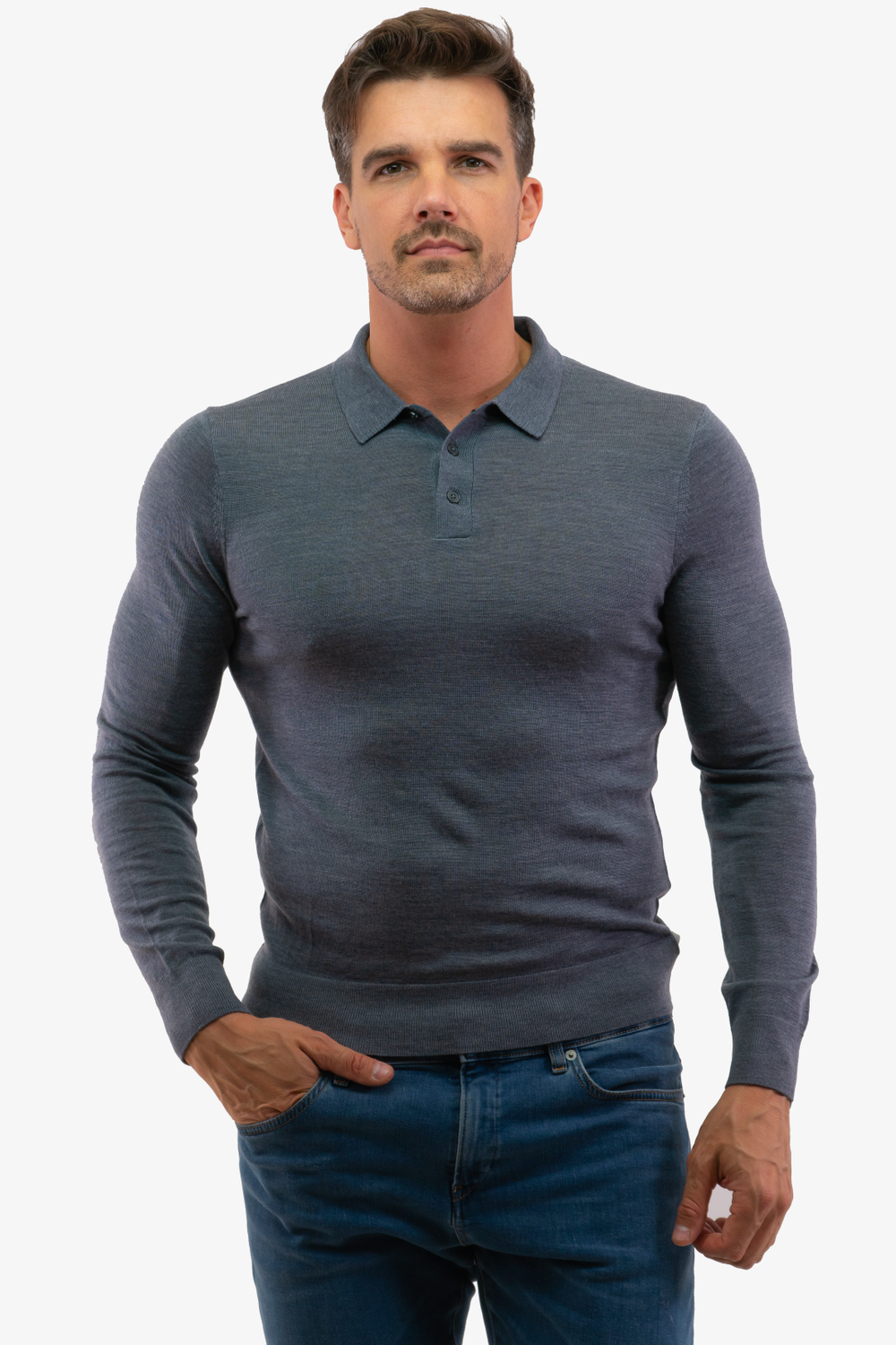 Chandail Polo Merino Michael Kors de couleur Gris