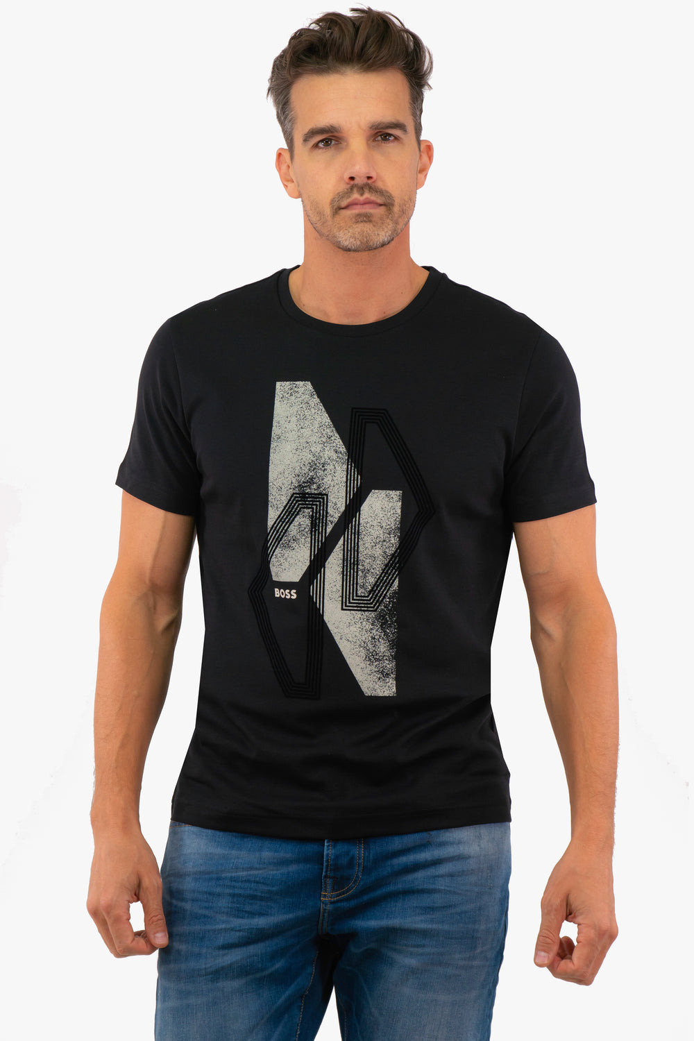 T-Shirt Boss de couleur Noir