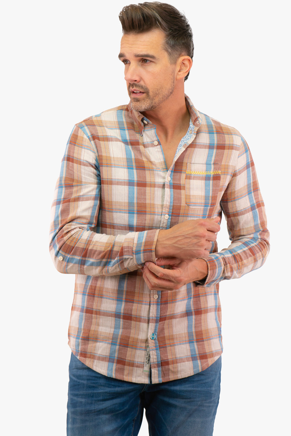 Chemise À Manches Longues Scotch&Soda de couleur Beige