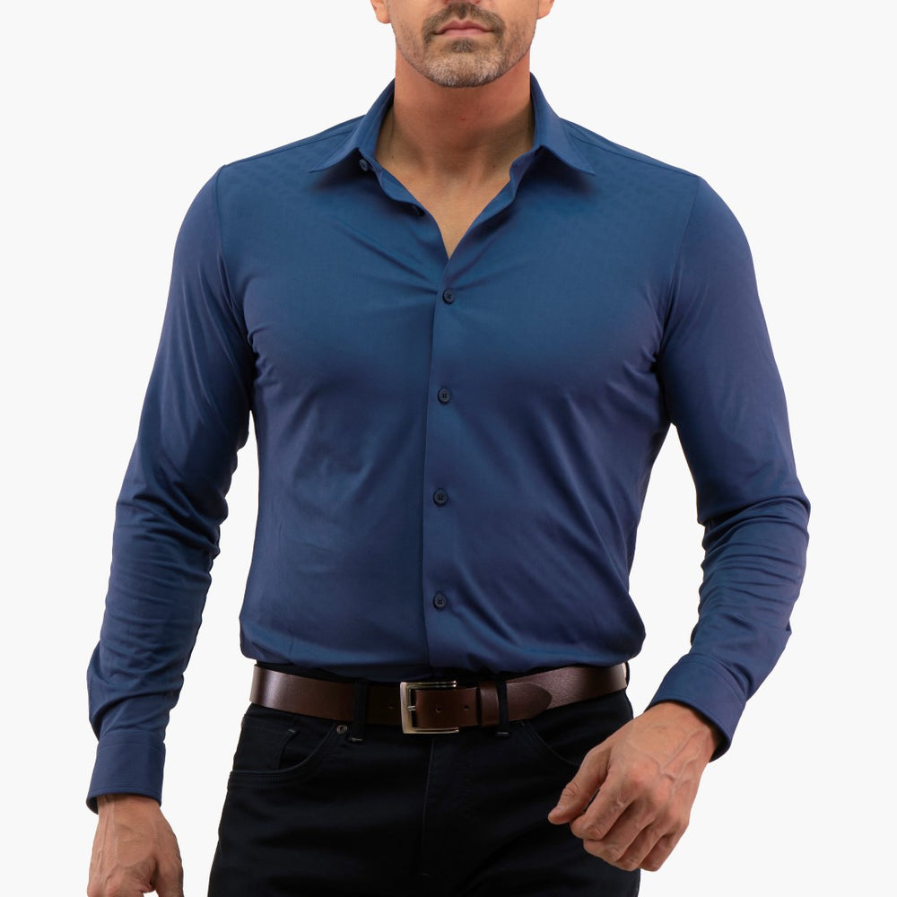 Chemise À Manches Longues Boss de couleur Bleu