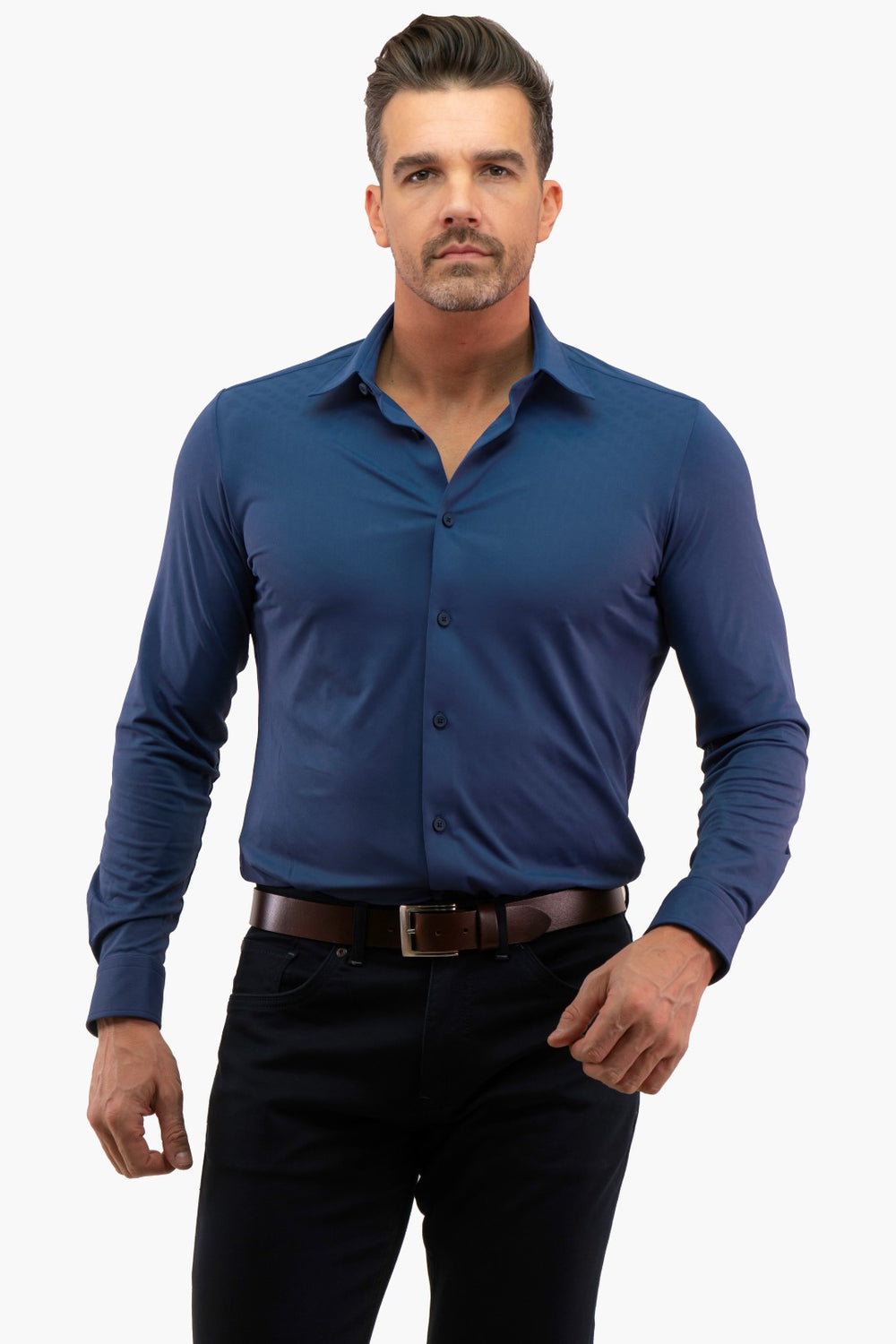 Chemise À Manches Longues Boss de couleur Bleu