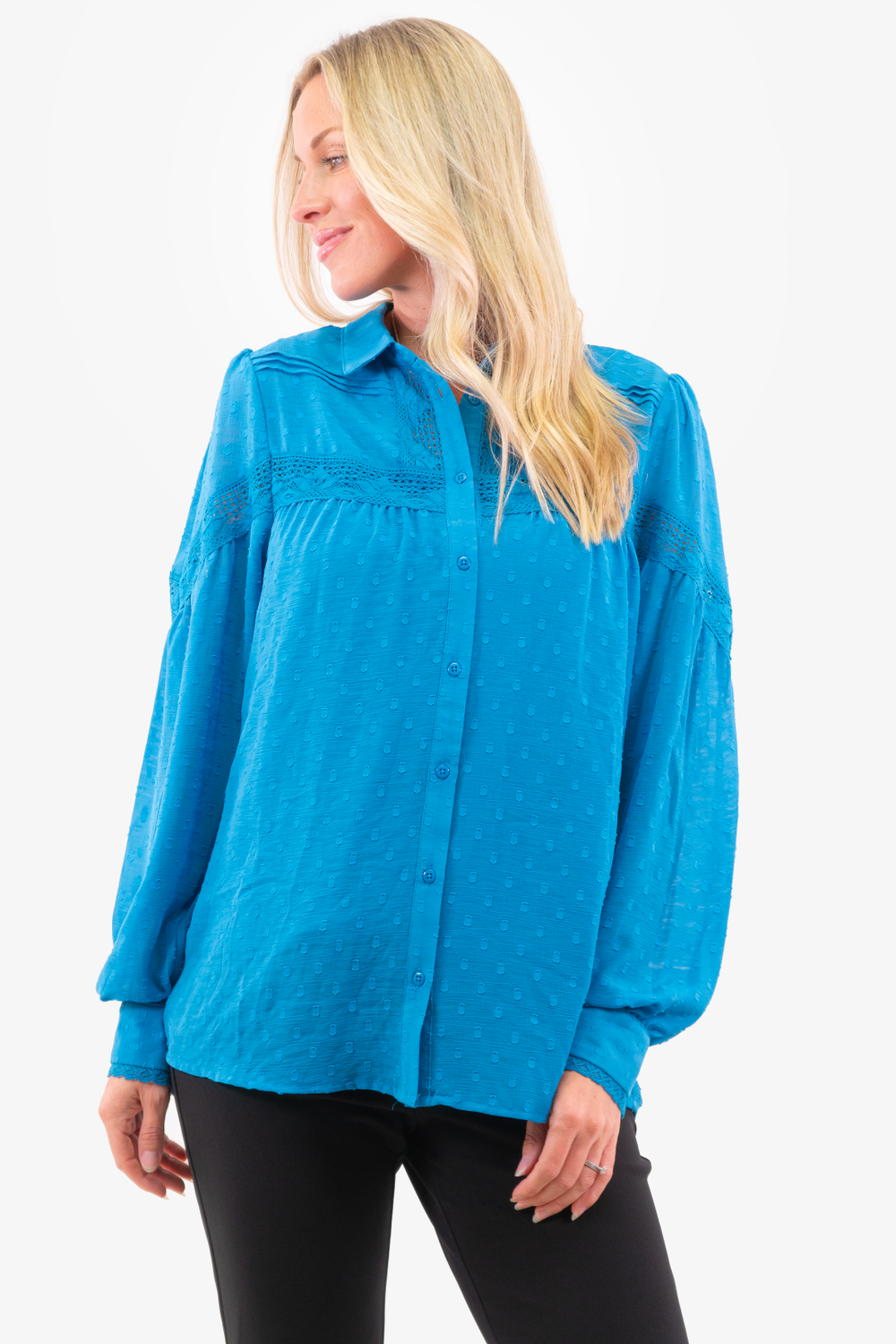 Petrol colored Esqualo blouse