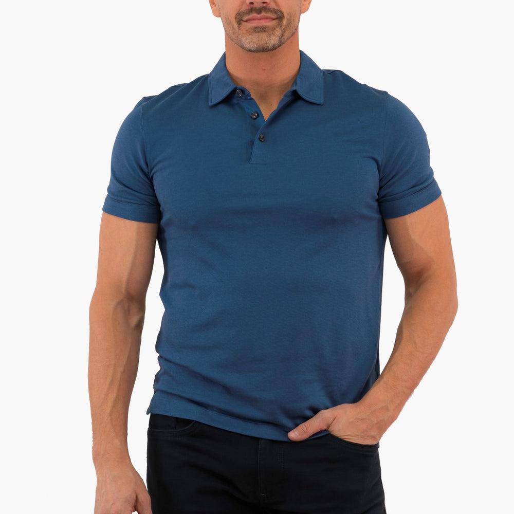 Polo Boss de couleur Bleu