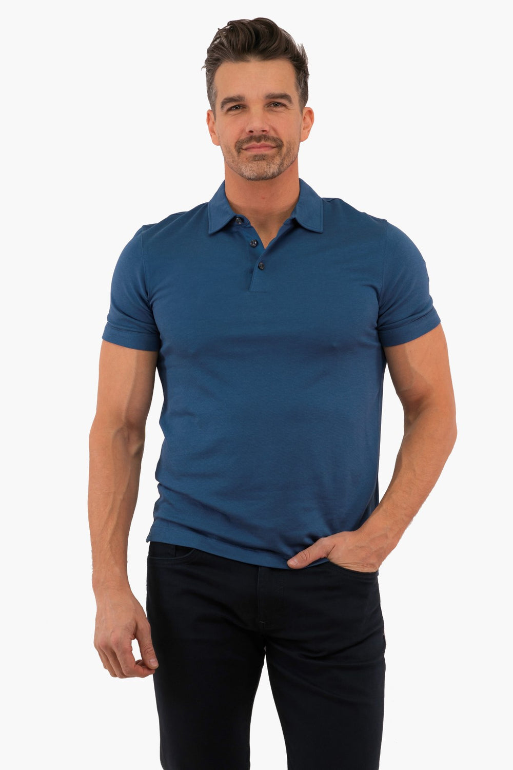 Polo Boss de couleur Bleu