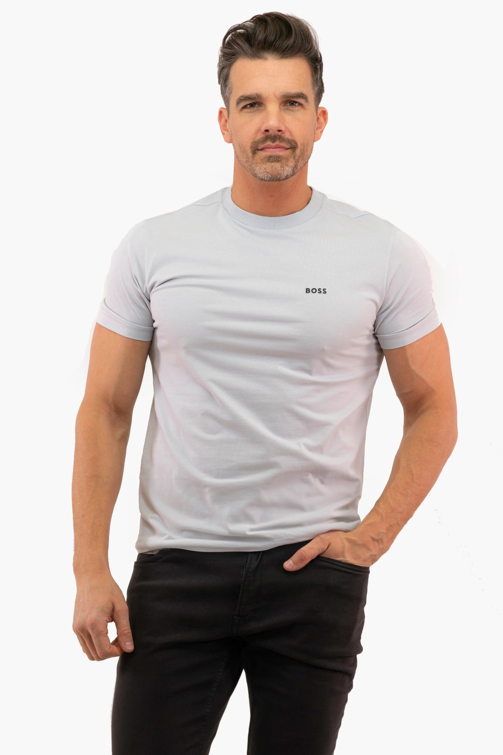 T-Shirt Boss de couleur Gris Pale