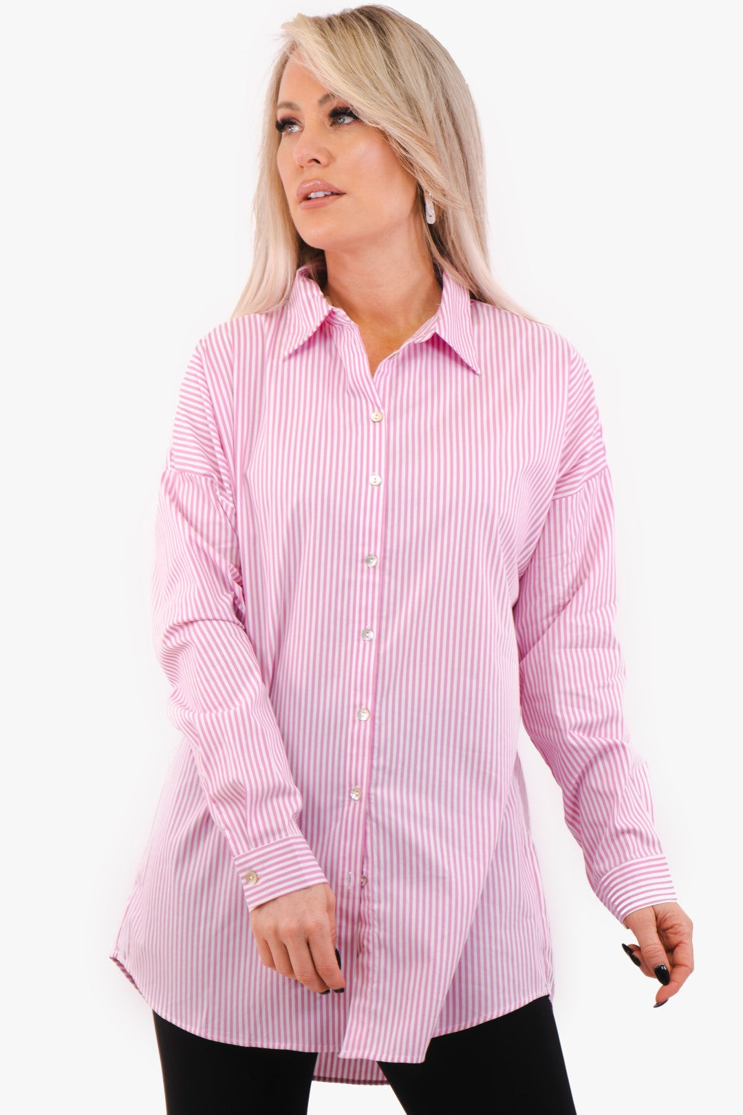 Blouse Esqualo de couleur Blanc Casse/Rose