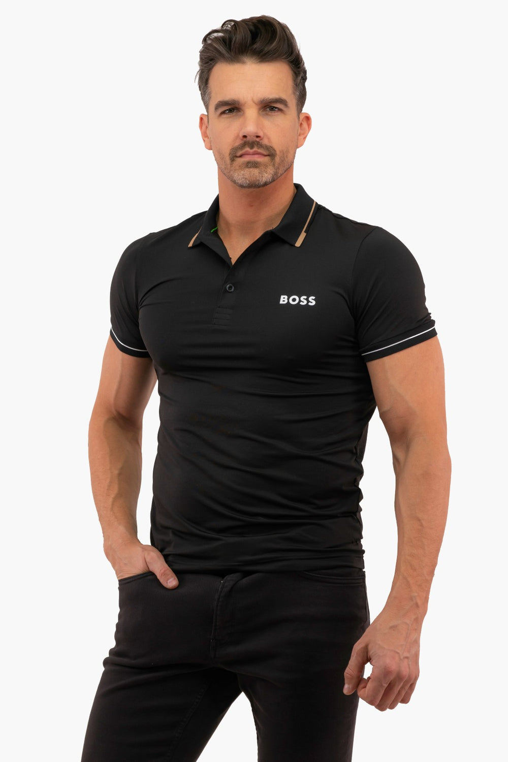 Polo Boss de couleur Noir