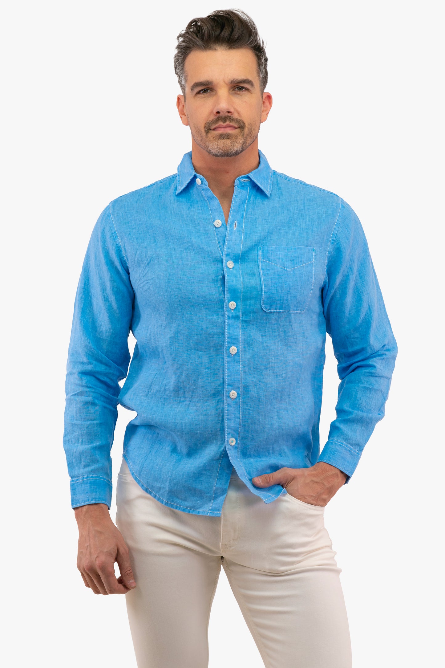 Chemise À Manches Longues Tommy Bahama de couleur Bleu