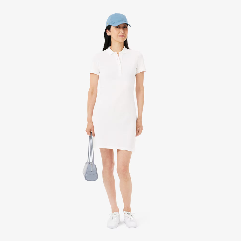 Robe Lacoste de couleur Blanc