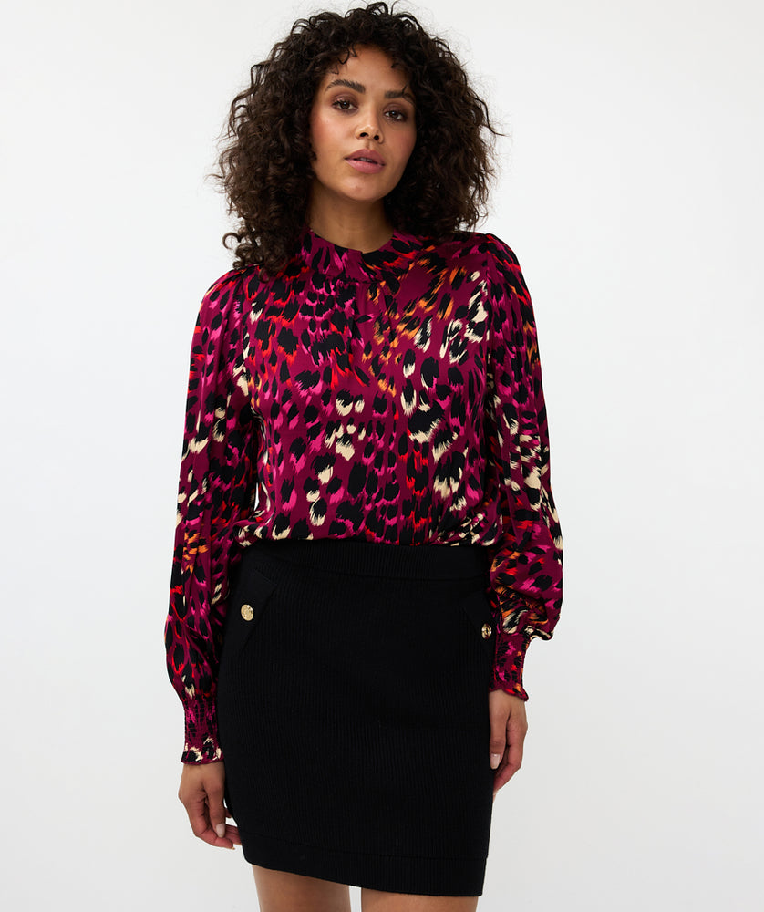 Blouse Esqualo de couleur Bordeau