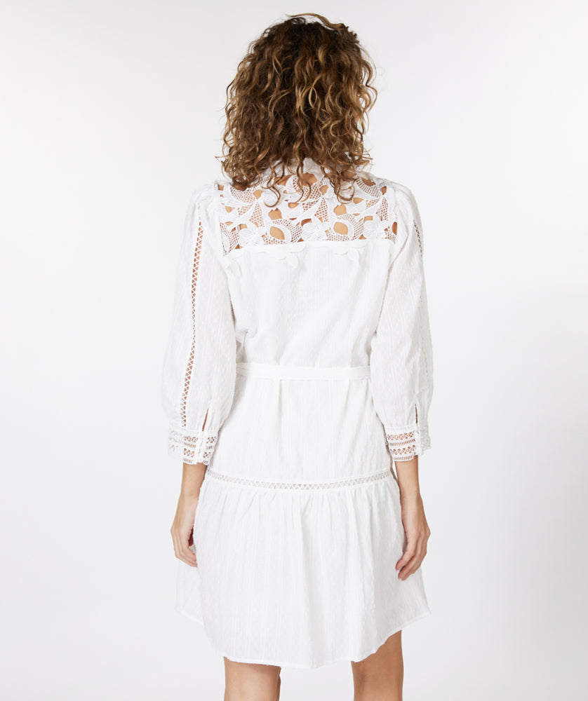 
                      
                        Esqualo dress in Off White color
                      
                    