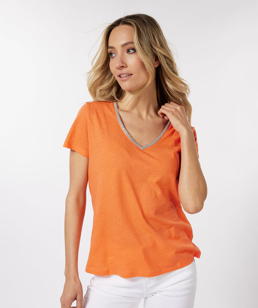 T-Shirt Esqualo de couleur Orange