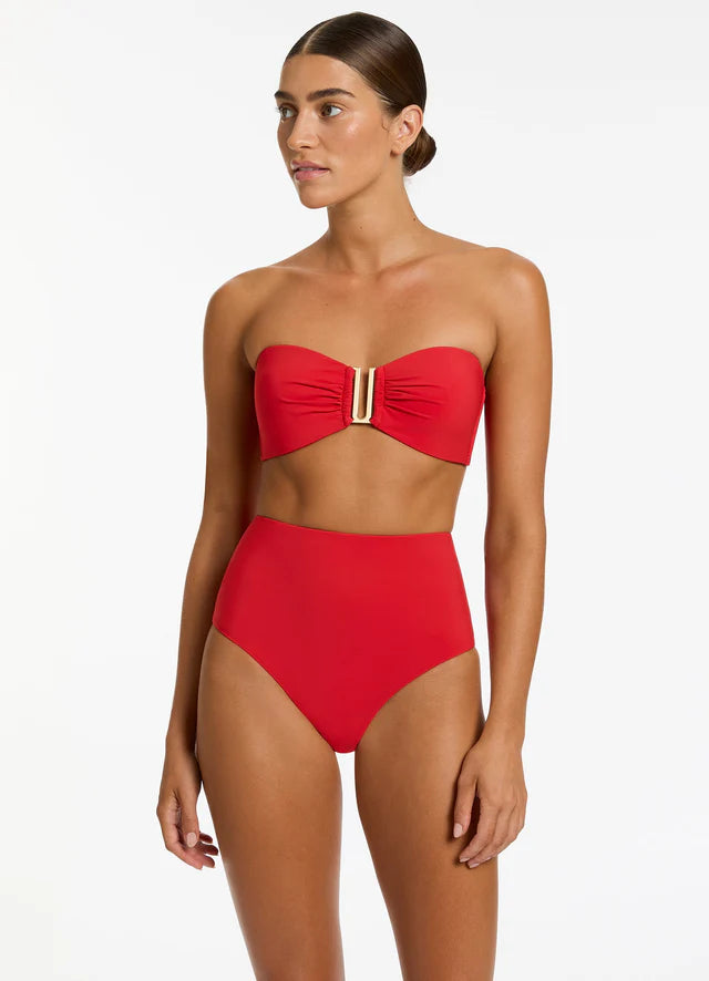 Haut De Maillot Jets Swimwear de couleur Rouge