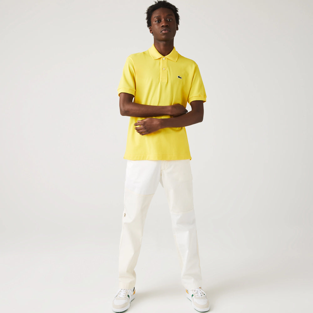 Lacoste Short Sleeve Polo Shirt in Yellow color