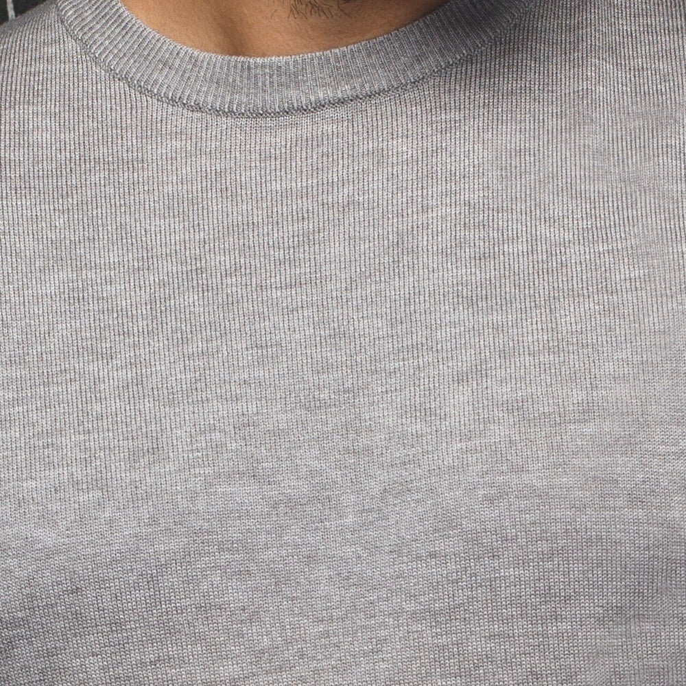 
                      
                        Au Noir merino sweater in med gray color
                      
                    