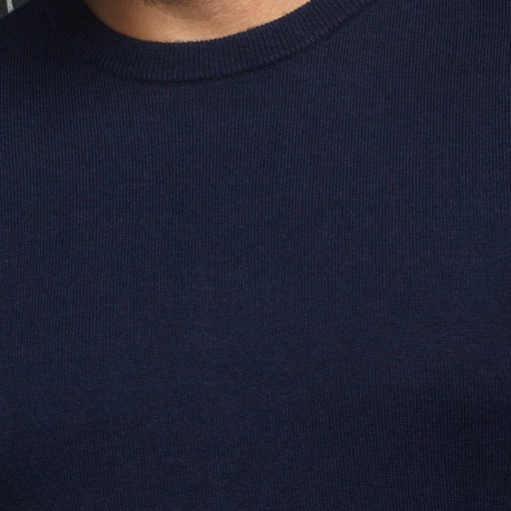 
                      
                        Au Noir merino sweater in Navy color
                      
                    