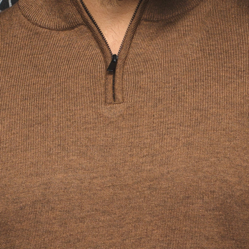 
                      
                        Au Noir merino sweater in camel color
                      
                    