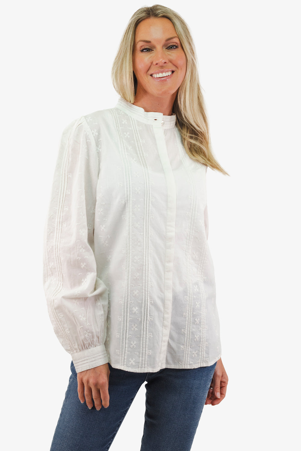 Blouse Cream de couleur Blanc