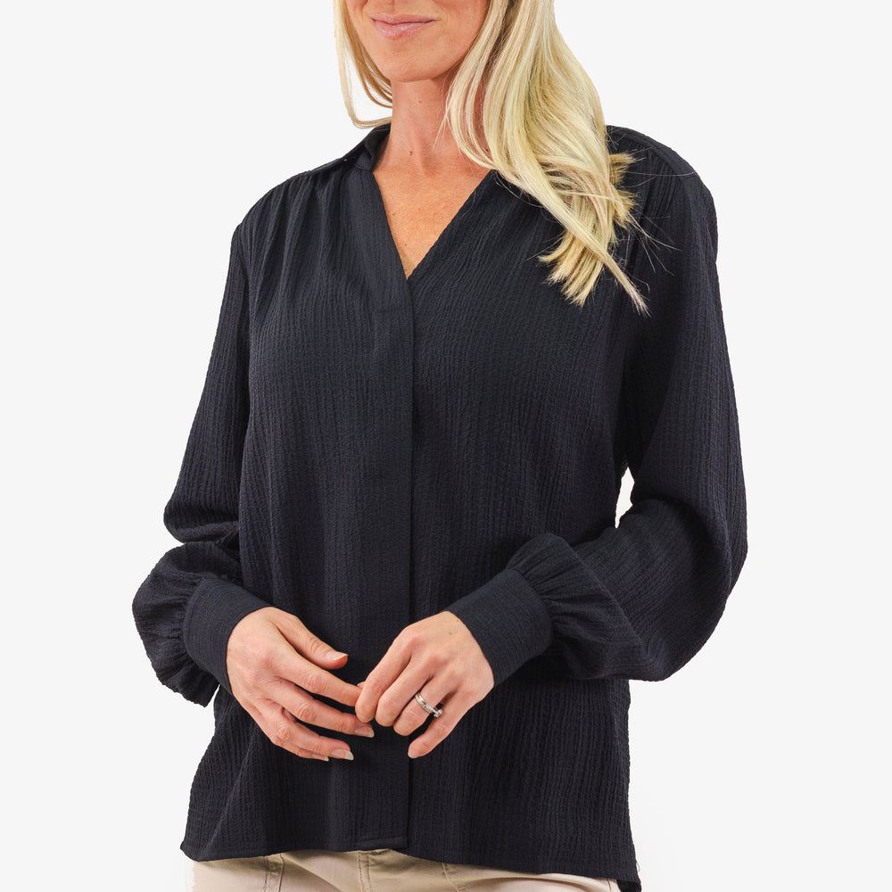 Navy Part Two blouse