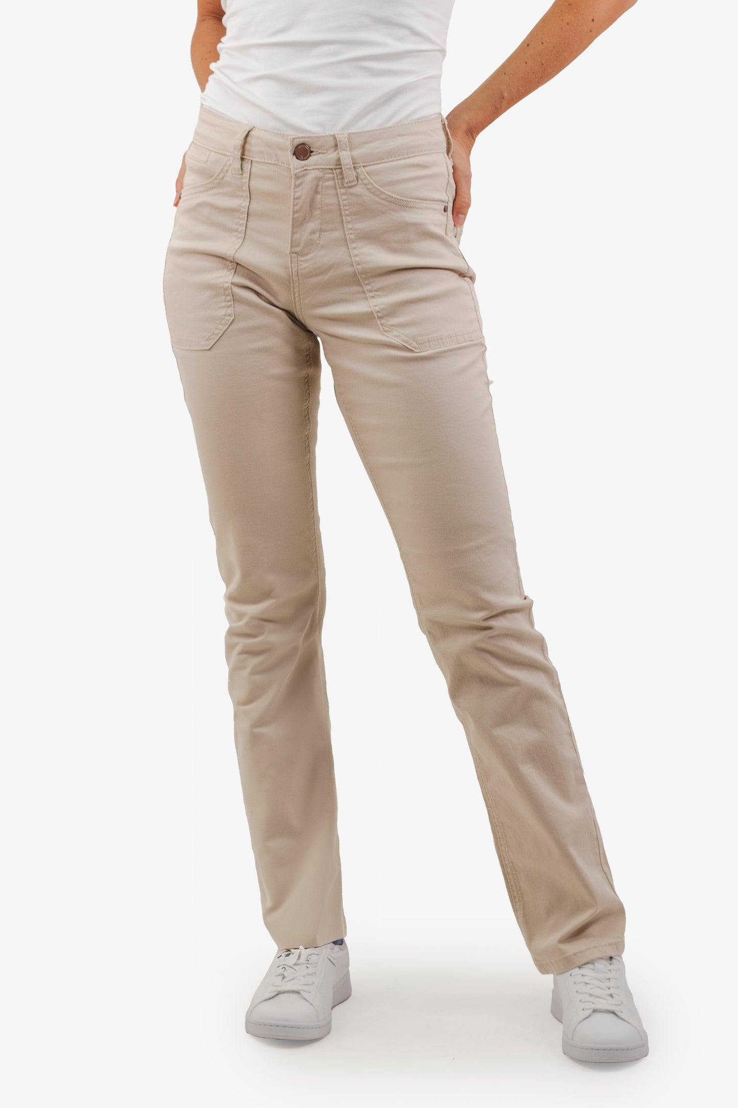 Cream pants in Sand color