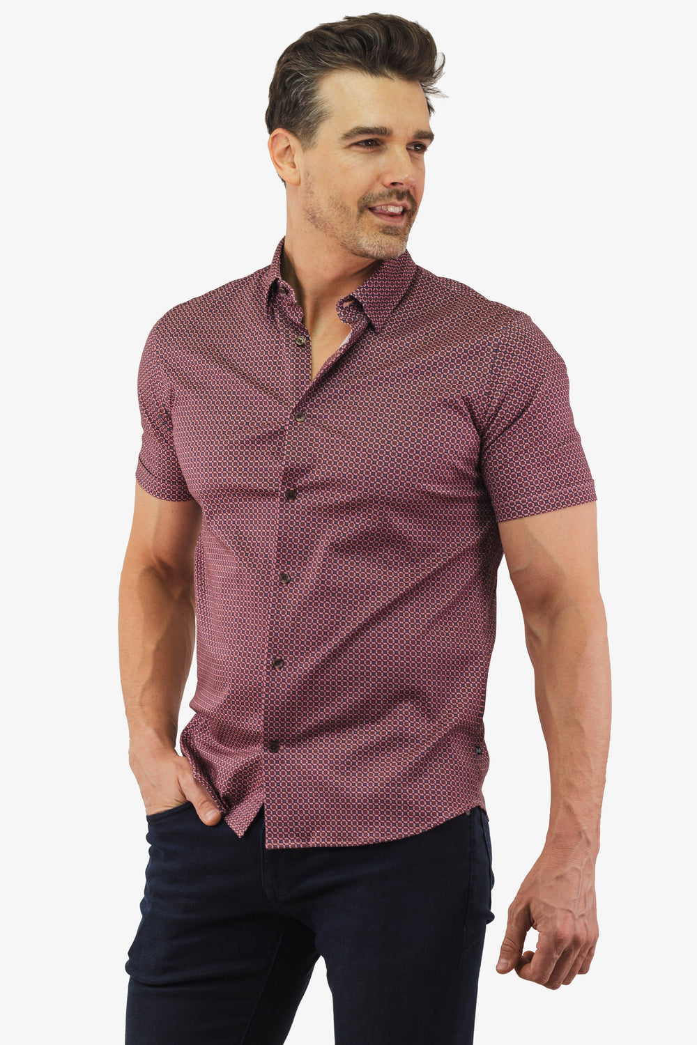 Chemise Marche Courte Matinique de couleur Rose