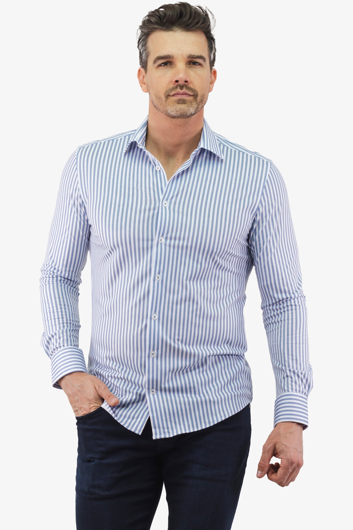 Hörst Long Sleeve Shirt in Blue color