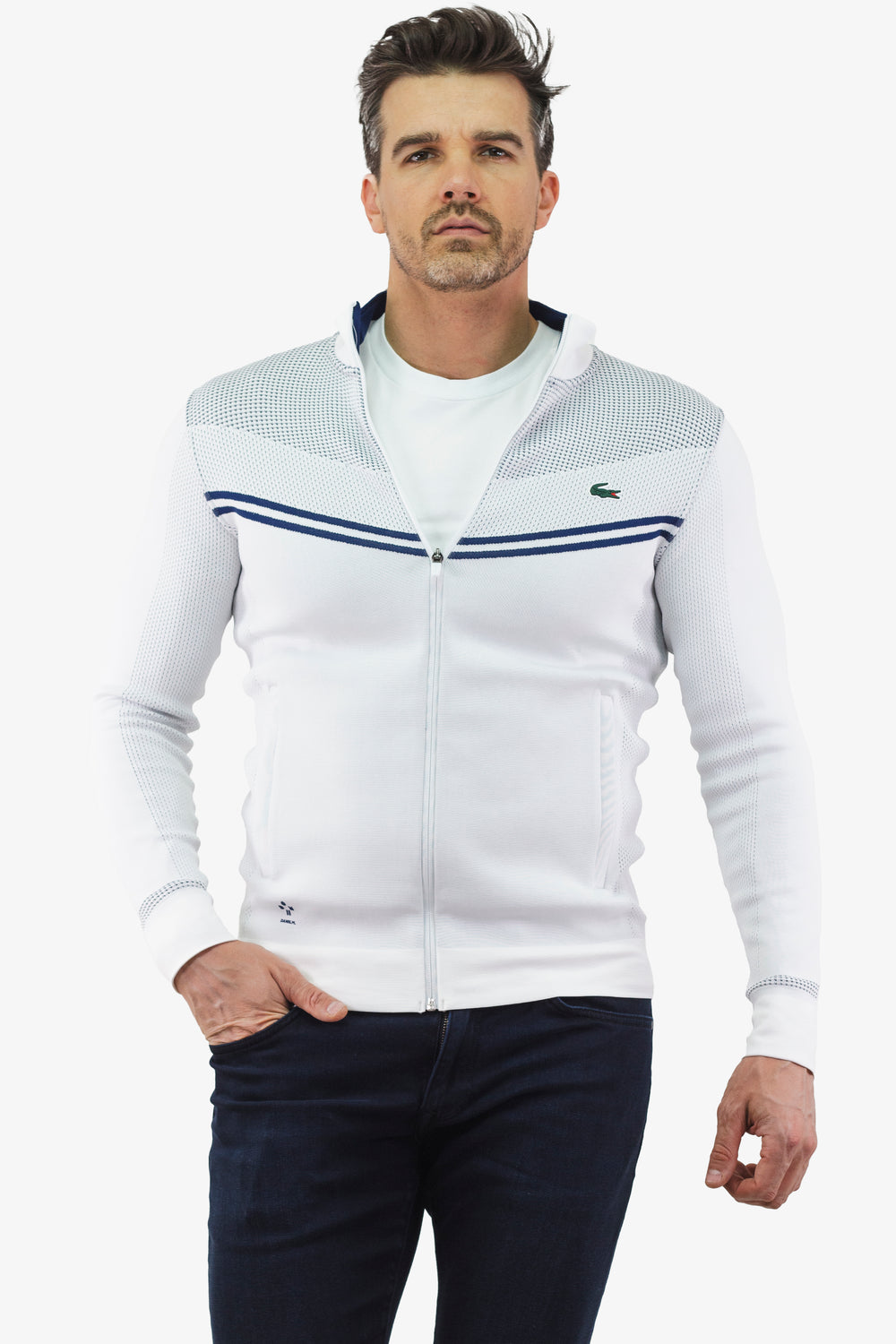 Veste Lacoste de couleur Blanc