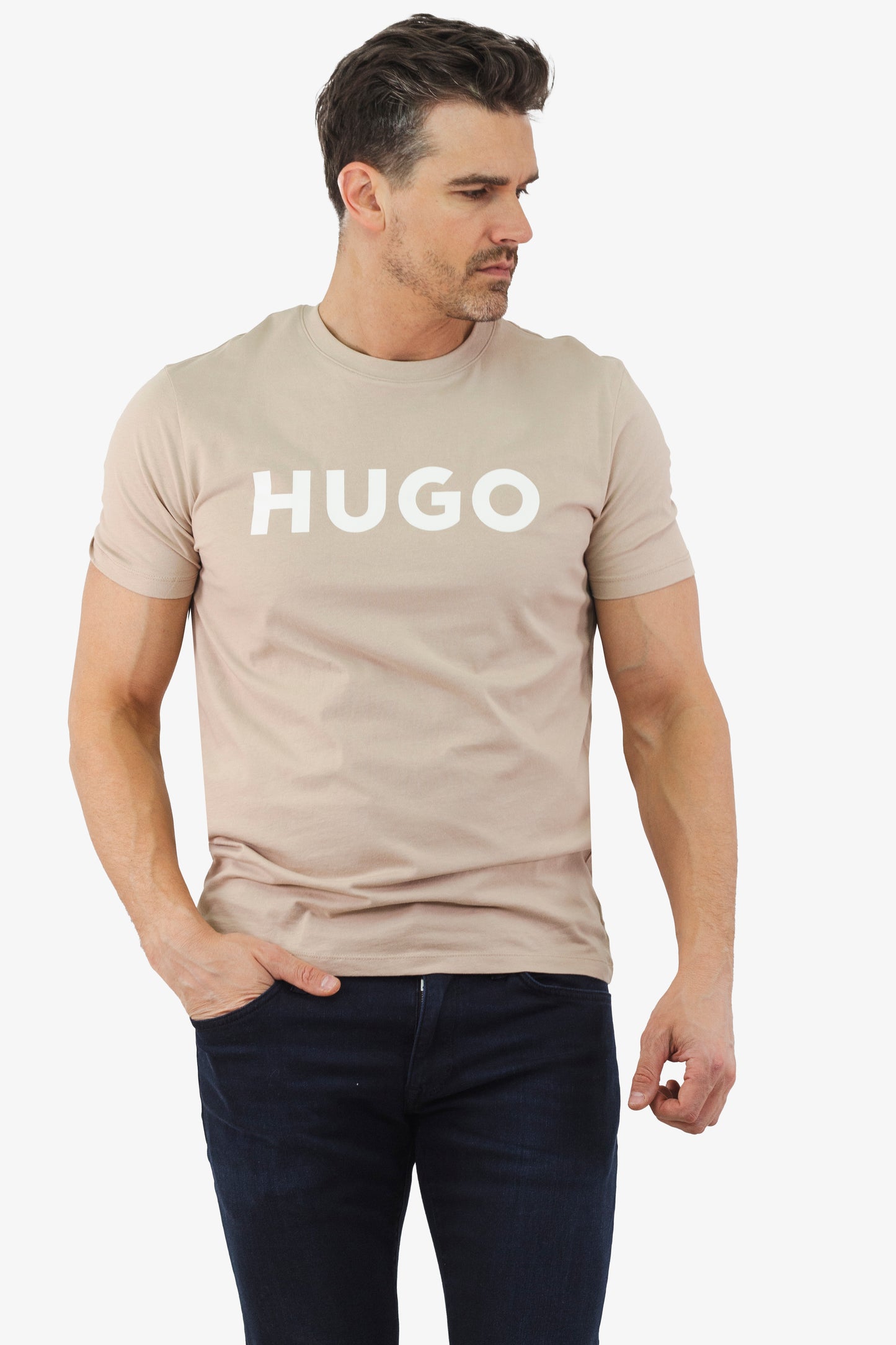 T-Shirt Dulivio Hugo Boss de couleur Beige