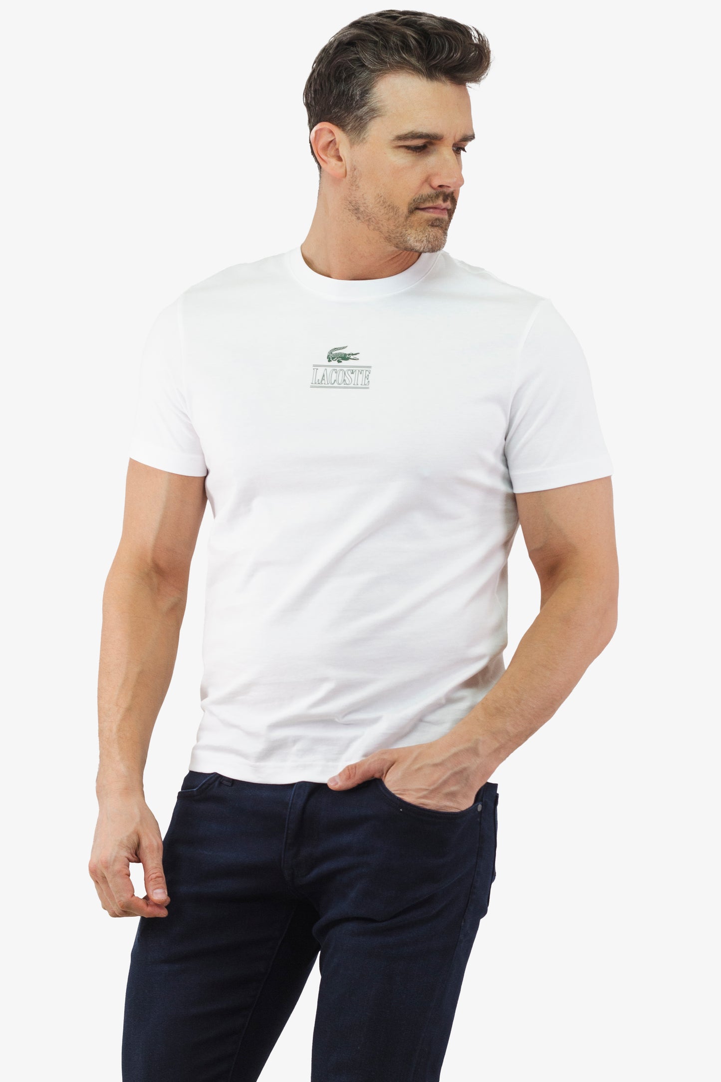 White Lacoste T-Shirt