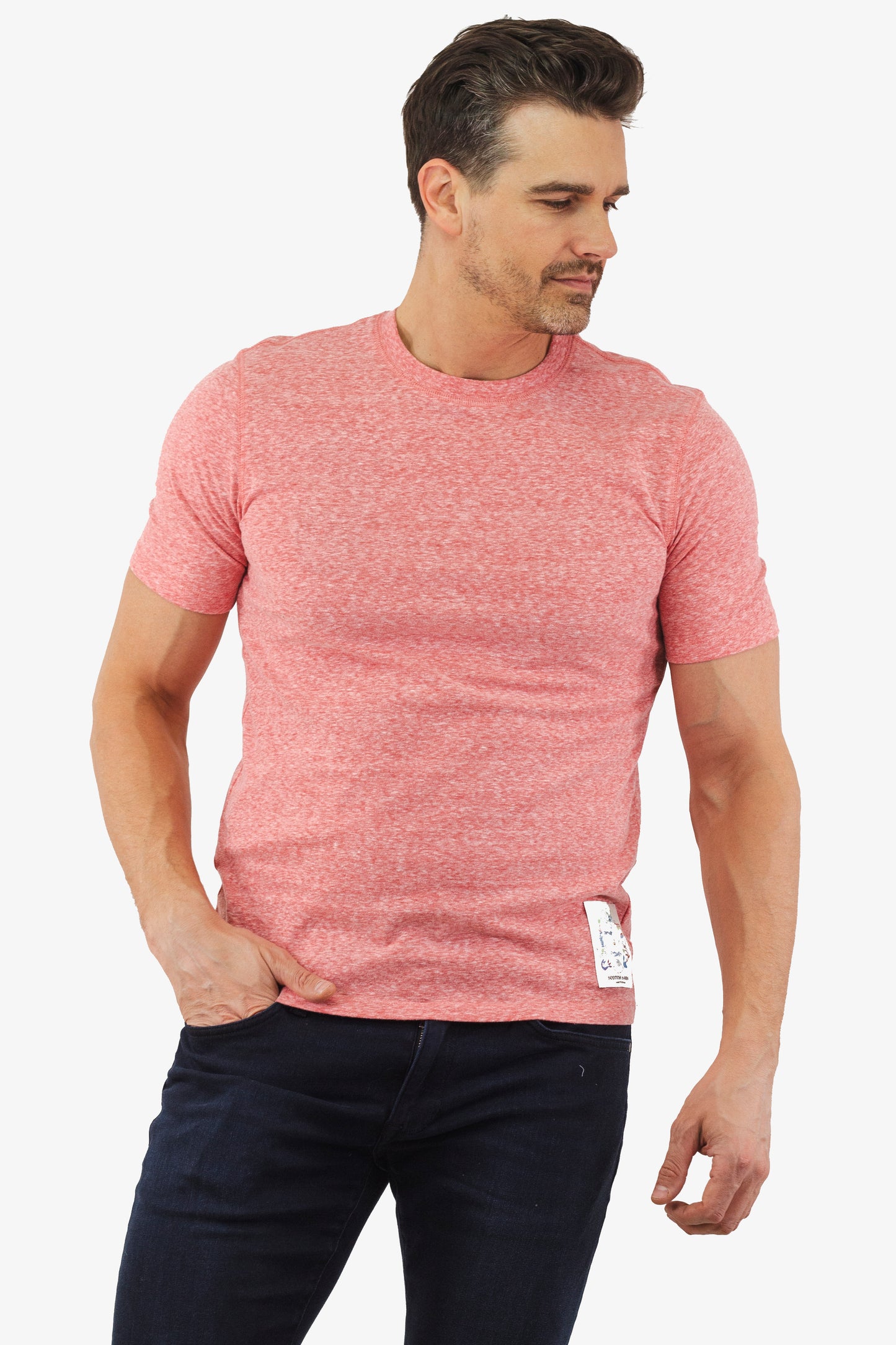 T-Shirt Scotch&Soda de couleur Rouge