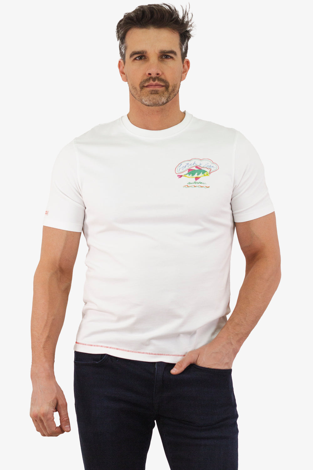 T-Shirt Scotch&Soda de couleur Blanc