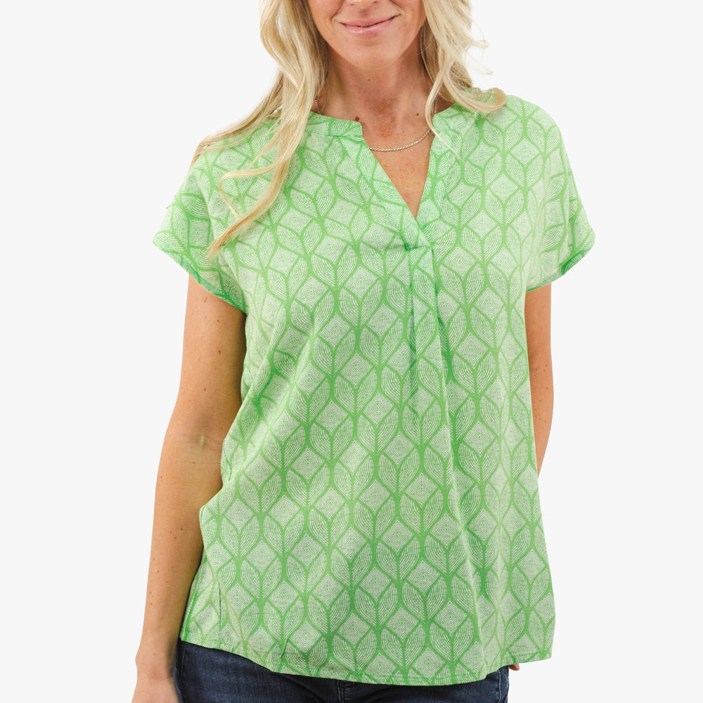 Cream top in Green color