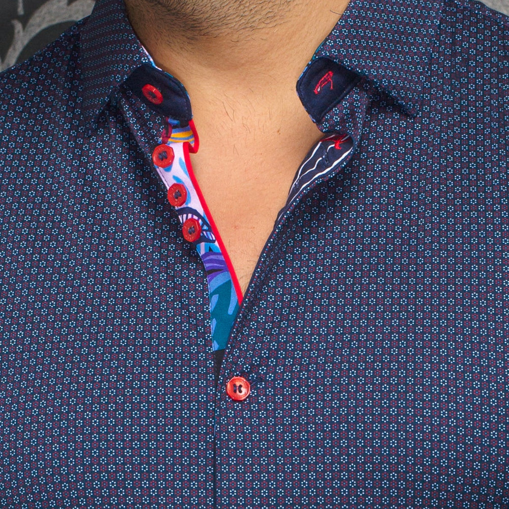 
                      
                        CHEMISE | RIOJA, Navy Red - AU NOIR
                      
                    