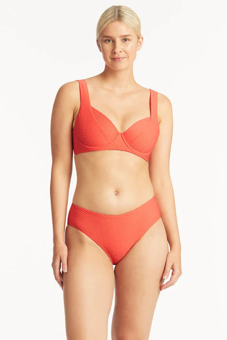 C/D Sea Level top in Tangerine color