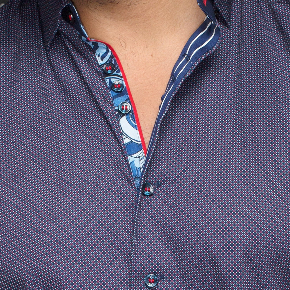 
                      
                        CHEMISE | SOSA, Navy Red - AU NOIR
                      
                    