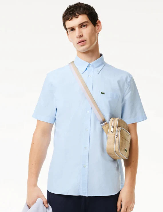 Chemise Manche Courte Lacoste de couleur Bleu