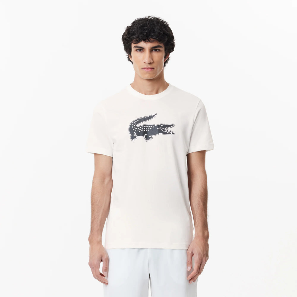 T-Shirt Lacoste de couleur Blanc