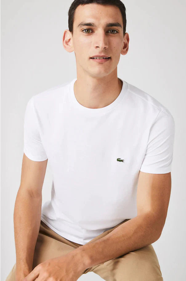 T-Shirt Lacoste de couleur Blanc