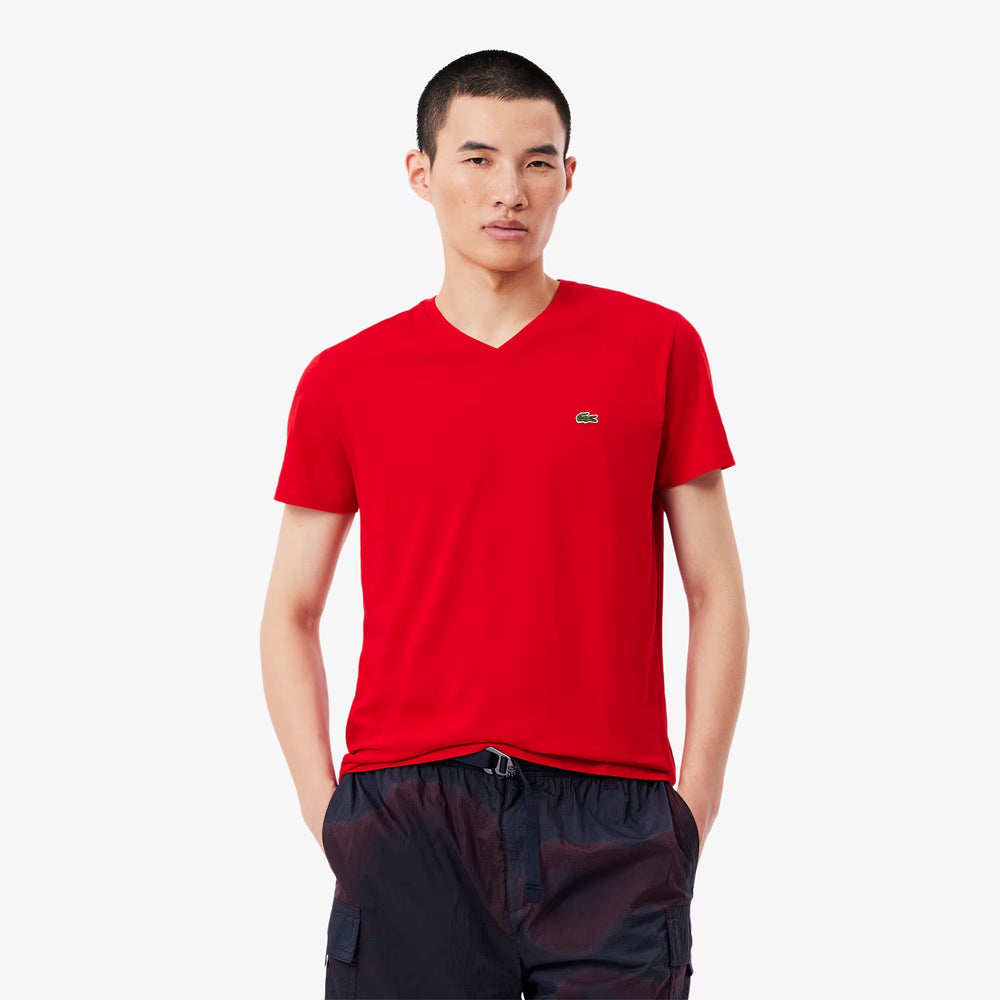 T-Shirt Lacoste de couleur Rouge