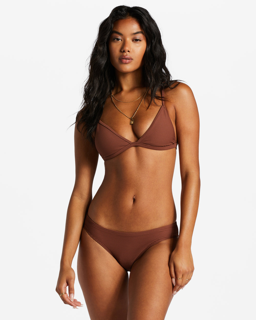 Billabong Swim Top in Brown color