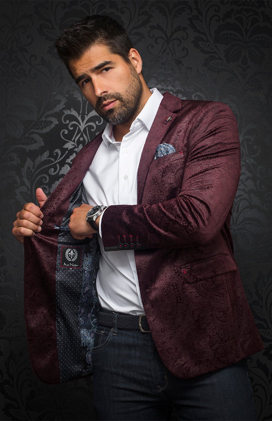 Blazer | JACKMAN, burgundy - AU NOIR