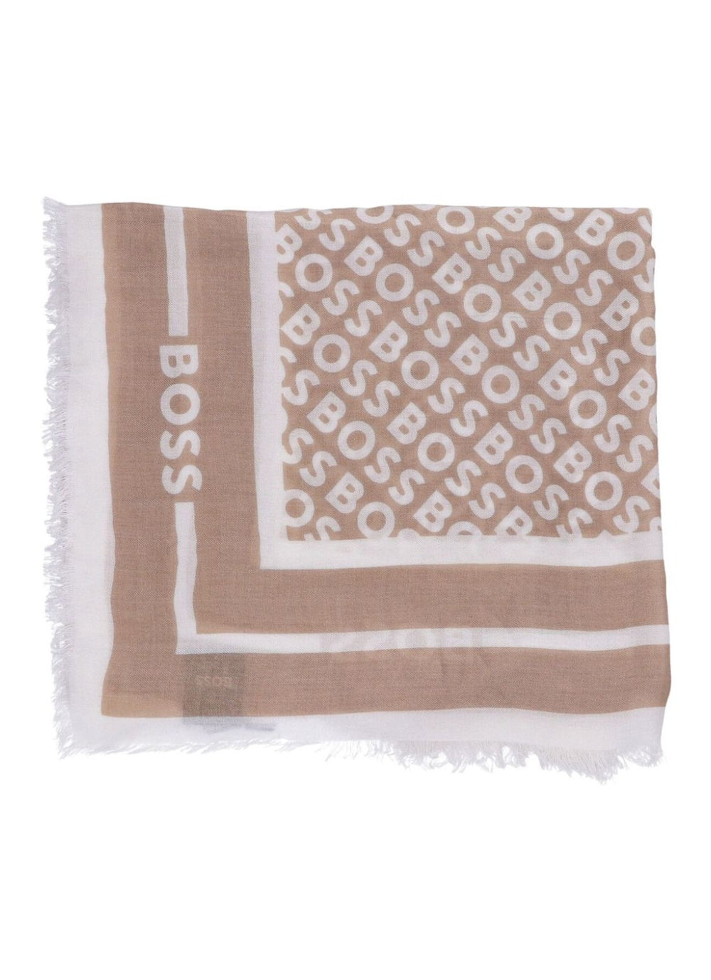 Foulard Boss de couleur Beige