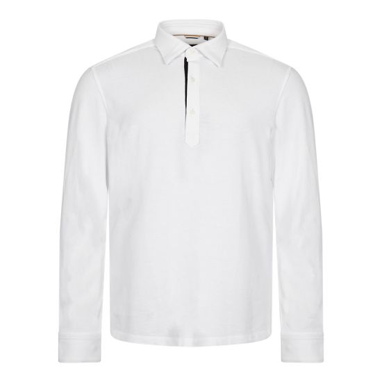 Polo Hugo Boss de couleur Blanc