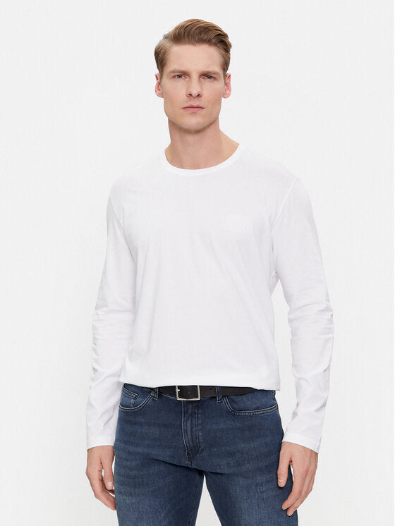 T-Shirt Manche Longue Hugo Boss de couleur Blanc