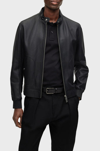 
                      
                        Hugo Boss Leather Coat in Black color
                      
                    